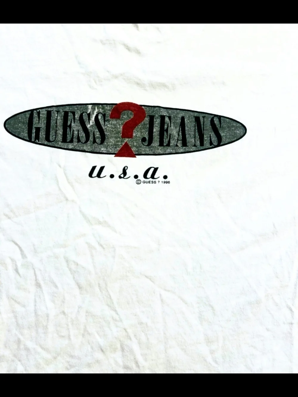 Vintage 1996 Guess ? Jeans USA T‑Shirt – Rare Original - Picture 2 of 4